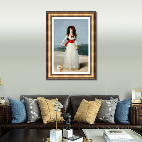 INVIN ART Framed Canvas Art Giclee Print 13th Duchess of Alba by Francisco De Goya Wall Art Living Room Home Office Decorations