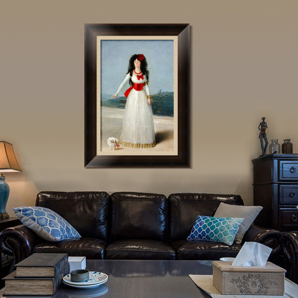 INVIN ART Framed Canvas Art Giclee Print 13th Duchess of Alba by Francisco De Goya Wall Art