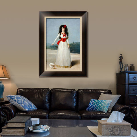 INVIN ART Framed Canvas Art Giclee Print 13th Duchess of Alba by Francisco De Goya Wall Art Living Room Home Office Decorations