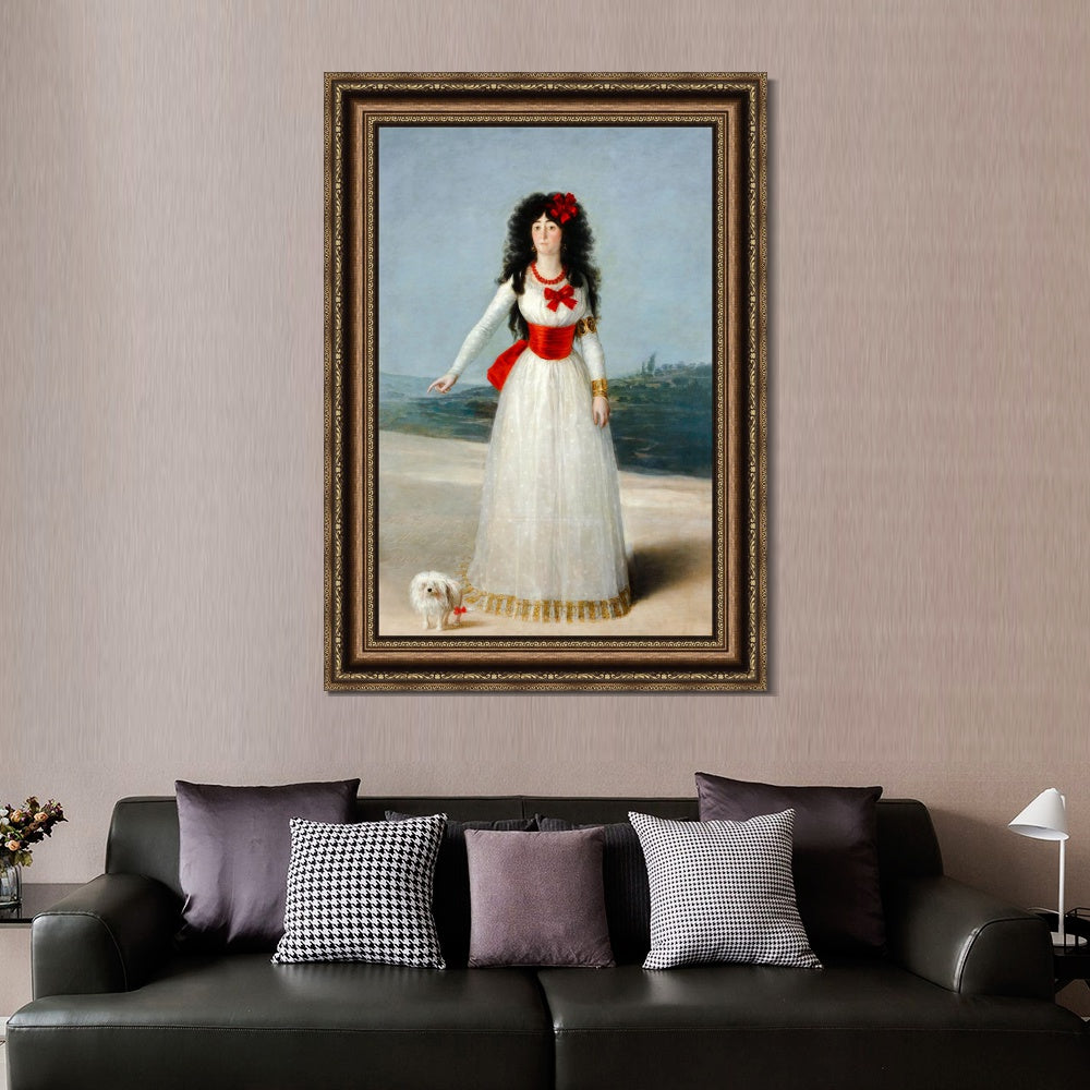 INVIN ART Framed Canvas Art Giclee Print 13th Duchess of Alba by Francisco De Goya Wall Art