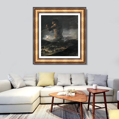 INVIN ART Framed Canvas Art Giclee Print The Colossus 1808 by Francisco De Goya Wall Art Living Room Home Office Decorations