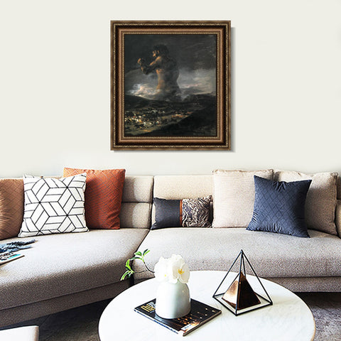 INVIN ART Framed Canvas Art Giclee Print The Colossus 1808 by Francisco De Goya Wall Art Living Room Home Office Decorations