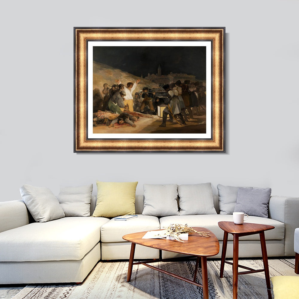 INVIN ART Framed Canvas Art Giclee Print Bullfighting in Divided Rings by Francisco De Goya Wall Art