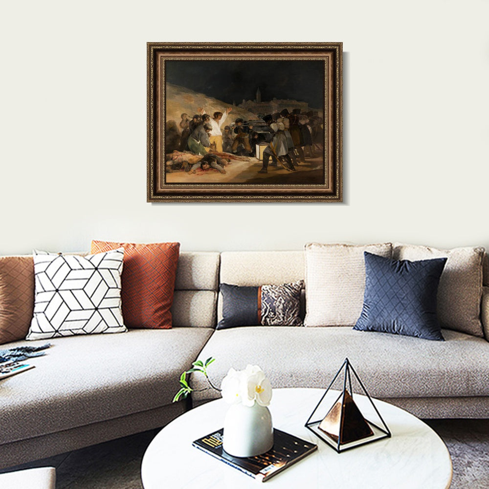 INVIN ART Framed Canvas Art Giclee Print Bullfighting in Divided Rings by Francisco De Goya Wall Art