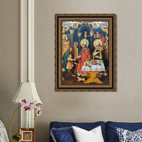 INVIN ART Framed Canvas Art Giclee Print Series#006 by Hans Holbein the Younger Wall Art Living Room Home Office Decorations