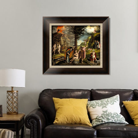 INVIN ART Framed Canvas Art Giclee Print An Allegory of the Old and New Testaments 1530 by Hans Holbein the Younger