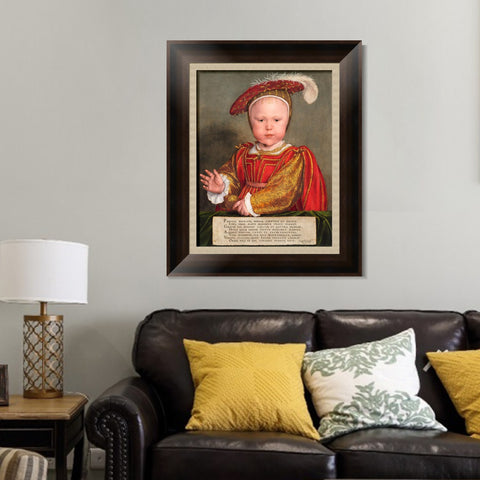 INVIN ART Framed Canvas Art Giclee Print Portrait of Edward VI as a Child by Hans Holbein the Younger Wall Art Living Room Home Office Decorations