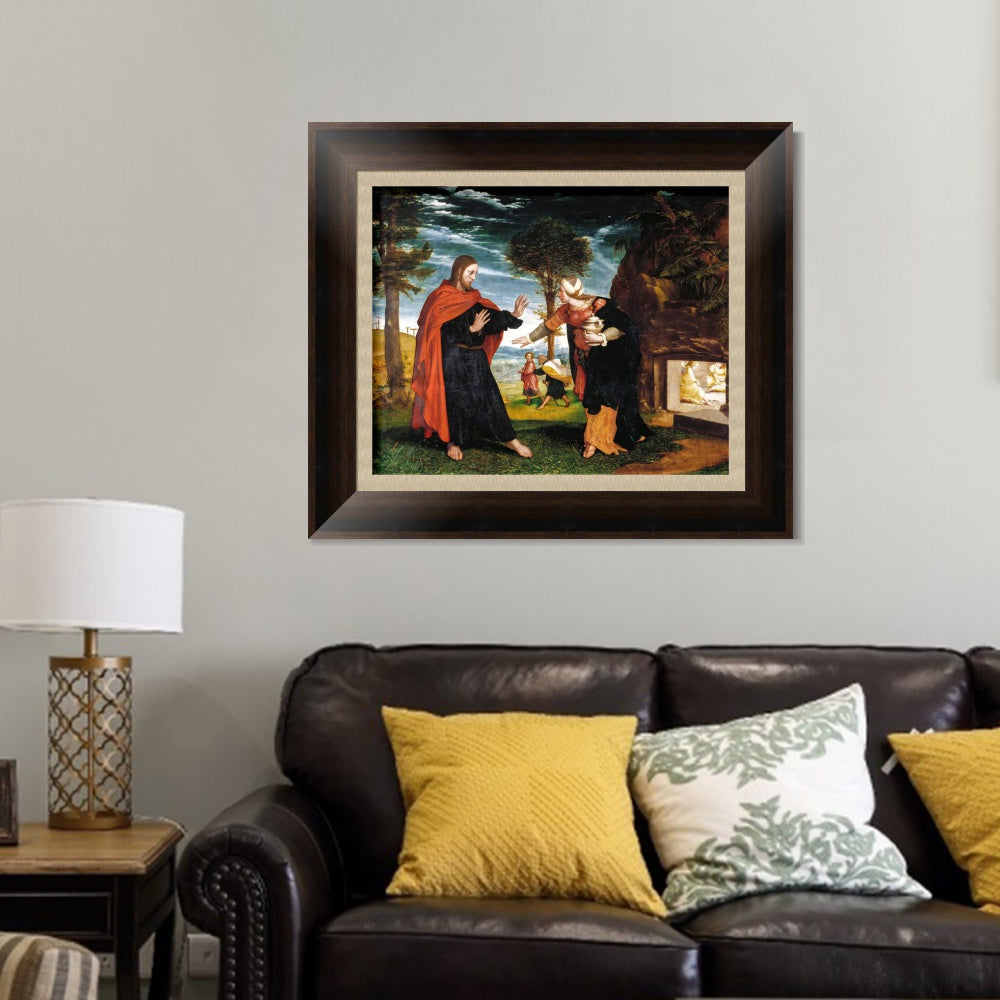 INVIN ART Framed Canvas Art Giclee Print Do not touch me by Hans Holbein the Younger Wall Art
