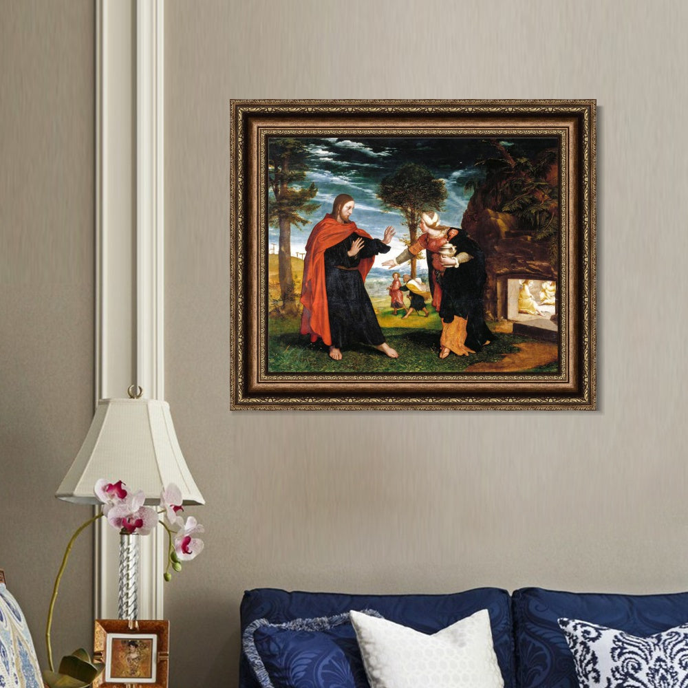 INVIN ART Framed Canvas Art Giclee Print Do not touch me by Hans Holbein the Younger Wall Art