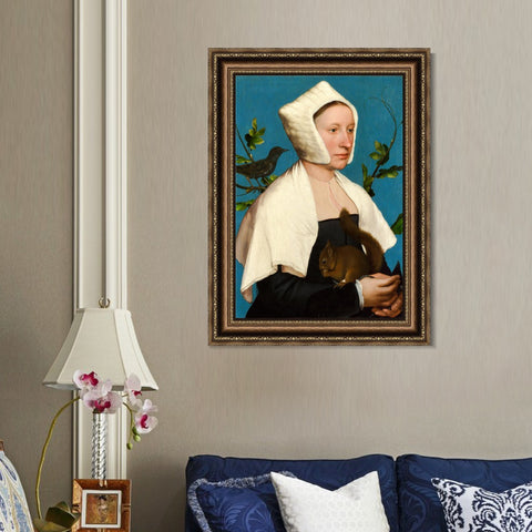 INVIN ART Framed Canvas Art Giclee Print Series#015 by Hans Holbein the Younger Wall Art Living Room Home Office Decorations