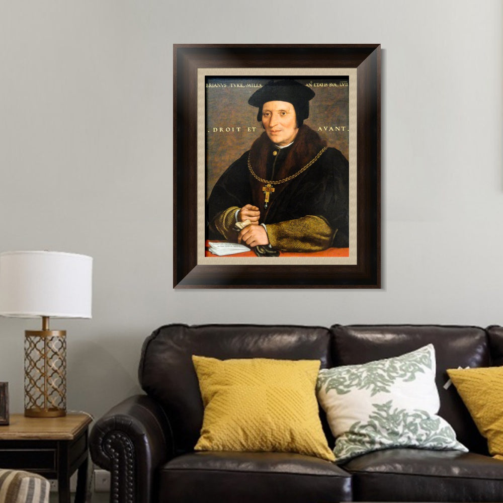 INVIN ART Framed Canvas Art Giclee Print Sir Brian Tuke by Hans Holbein the Younger Wall Art
