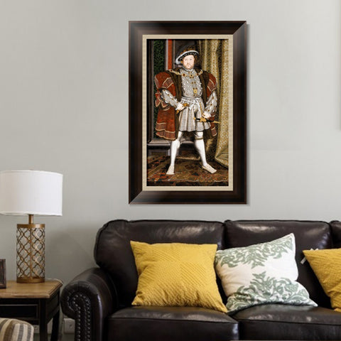 INVIN ART Framed Canvas Art Giclee Print Portrait of King Henry VIII by Hans Holbein the Younger Wall Art Living Room Home Office Decorations