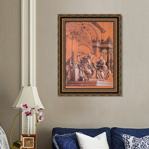 INVIN ART Framed Canvas Art Giclee Print Series#020 by Hans Holbein the Younger Wall Art Living Room Home Office Decorations