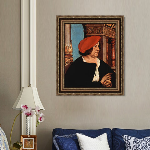 INVIN ART Framed Canvas Art Giclee Print Series#035 by Hans Holbein the Younger Wall Art Living Room Home Office Decorations