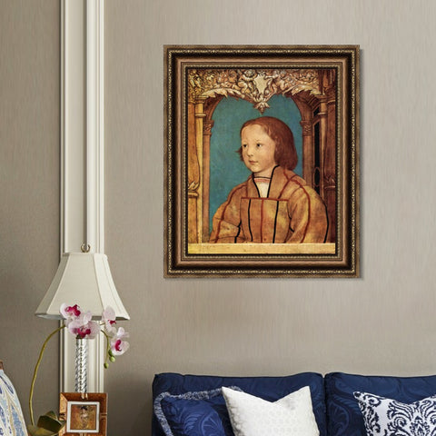 INVIN ART Framed Canvas Art Giclee Print Series#037 by Hans Holbein the Younger Wall Art Living Room Home Office Decorations