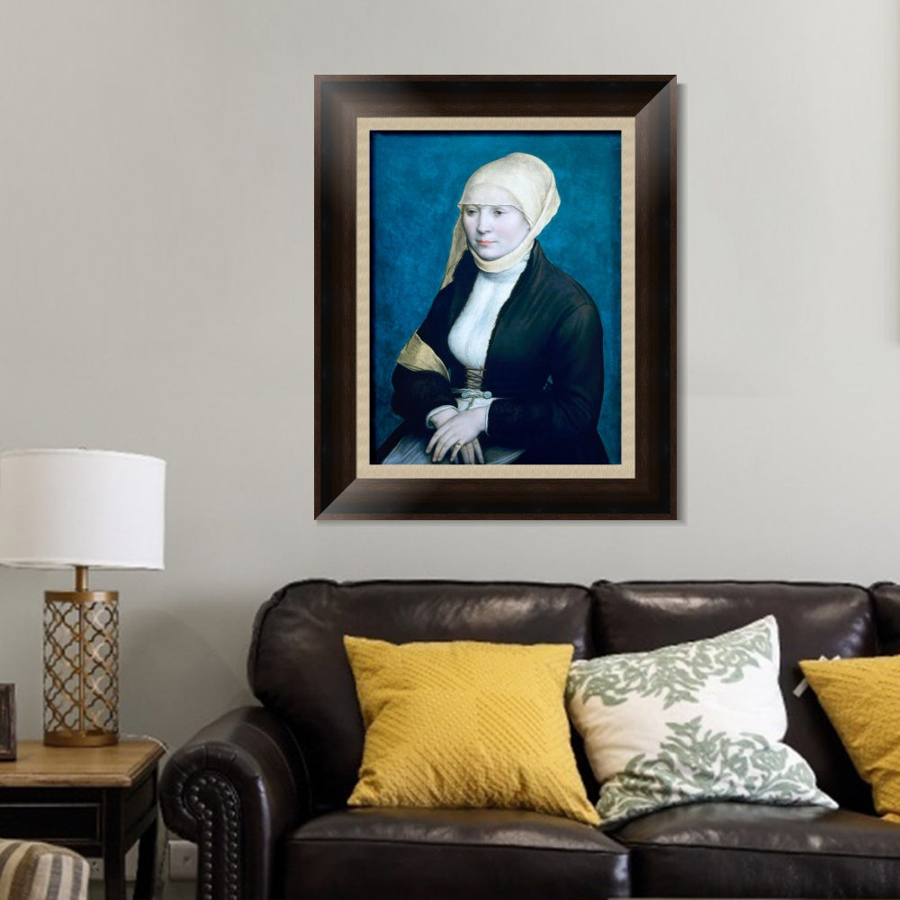 INVIN ART Framed Canvas Art Giclee Print Presumed Portrait of the Artists Wife by Hans Holbein the Younger Wall Art