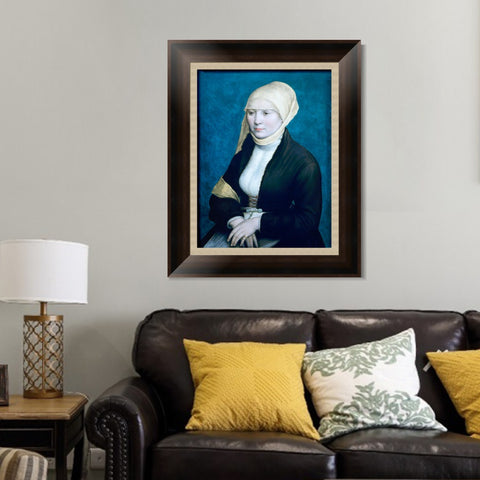 INVIN ART Framed Canvas Art Giclee Print Presumed Portrait of the Artists Wife by Hans Holbein the Younger Wall Art Living Room Home Office Decorations