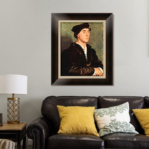 INVIN ART Framed Canvas Art Giclee Print Sir Richard Southwell by Hans Holbein the Younger Wall Art Living Room Home Office Decorations