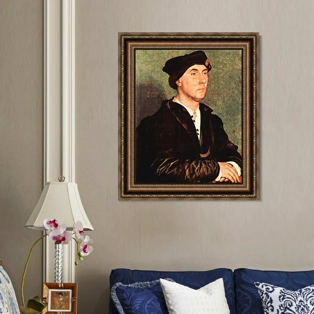 INVIN ART Framed Canvas Art Giclee Print Sir Richard Southwell by Hans Holbein the Younger Wall Art