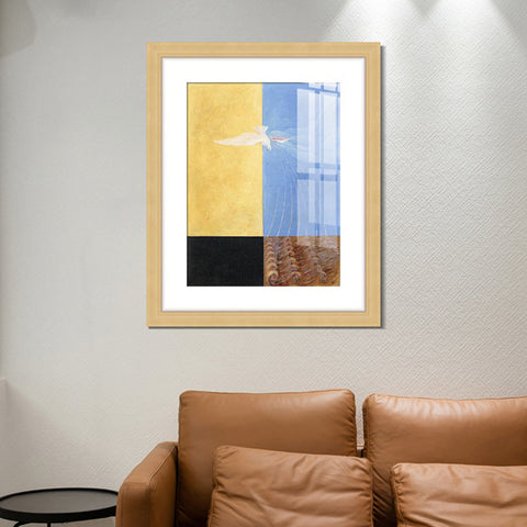INVIN ART Framed Canvas Giclee Print Art Series#001 by Hilma Af Klint Wall Art Living Room Home Office Decorations