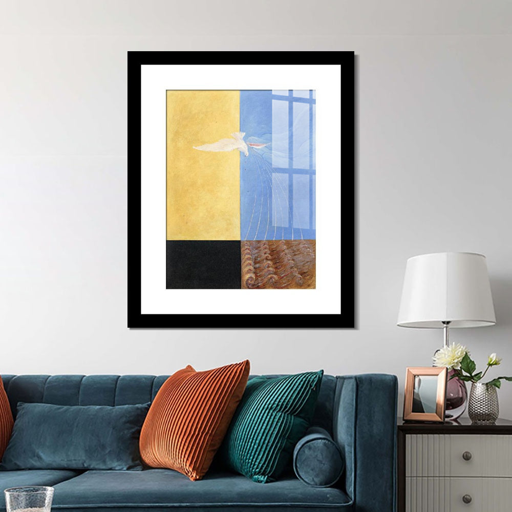 INVIN ART Framed Canvas Giclee Print Art Series#001 by Hilma Af Klint Wall Art