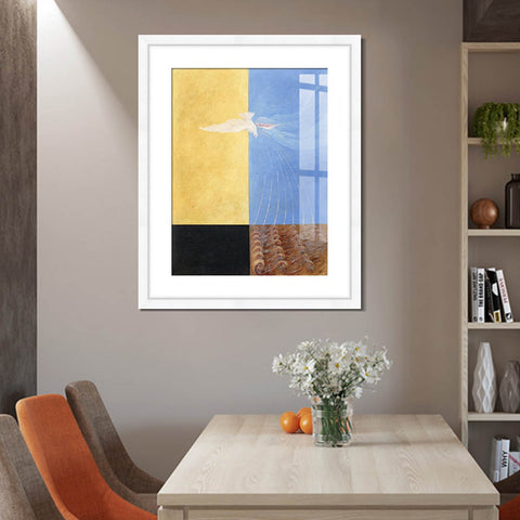 INVIN ART Framed Canvas Giclee Print Art Series#001 by Hilma Af Klint Wall Art Living Room Home Office Decorations