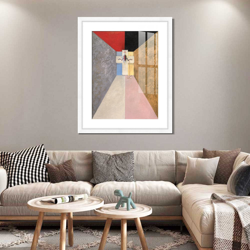 INVIN ART Framed Canvas Giclee Print Art Series#004 by Hilma Af Klint Wall Art Living Room Home Office Decorations
