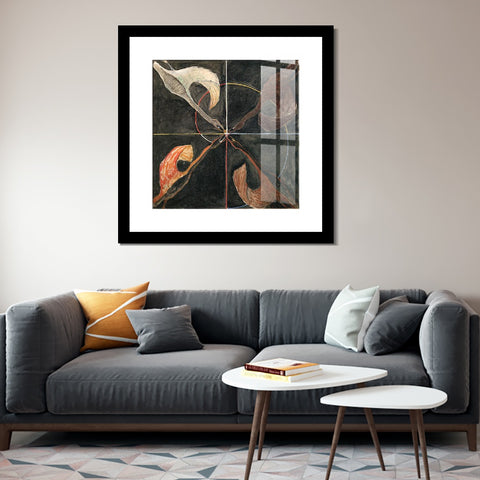 INVIN ART Framed Canvas Giclee Print Art Series#005 by Hilma Af Klint Wall Art Living Room Home Office Decorations
