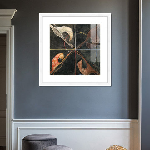 INVIN ART Framed Canvas Giclee Print Art Series#005 by Hilma Af Klint Wall Art Living Room Home Office Decorations