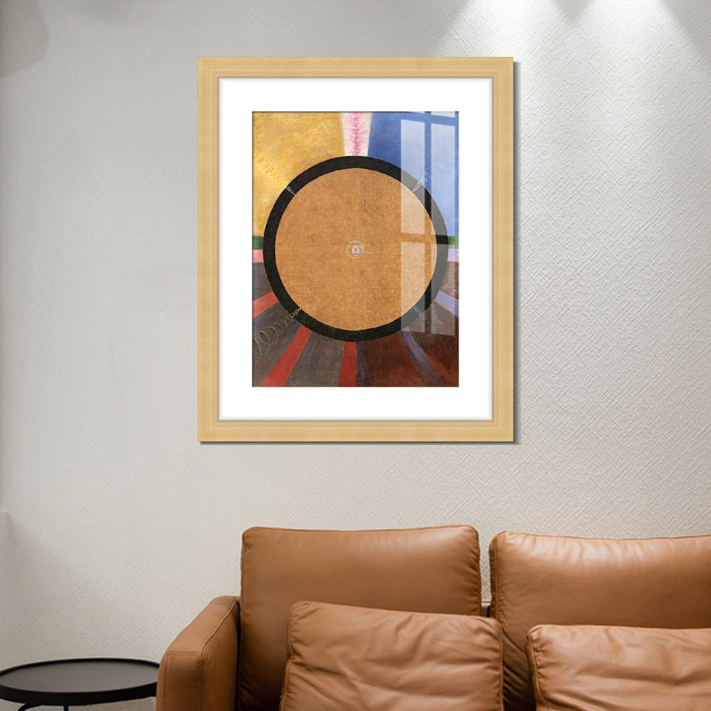 INVIN ART Framed Canvas Giclee Print Art Group X, NO. 3 Altarpiece, 1915 by Hilma Af Klint Wall Art