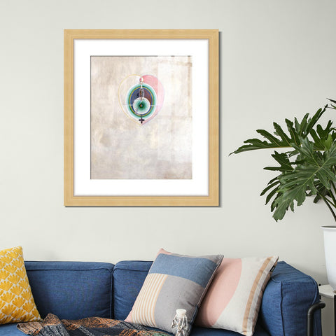 INVIN ART Framed Canvas Giclee Print Art Series#011 by Hilma Af Klint Wall Art Living Room Home Office Decorations