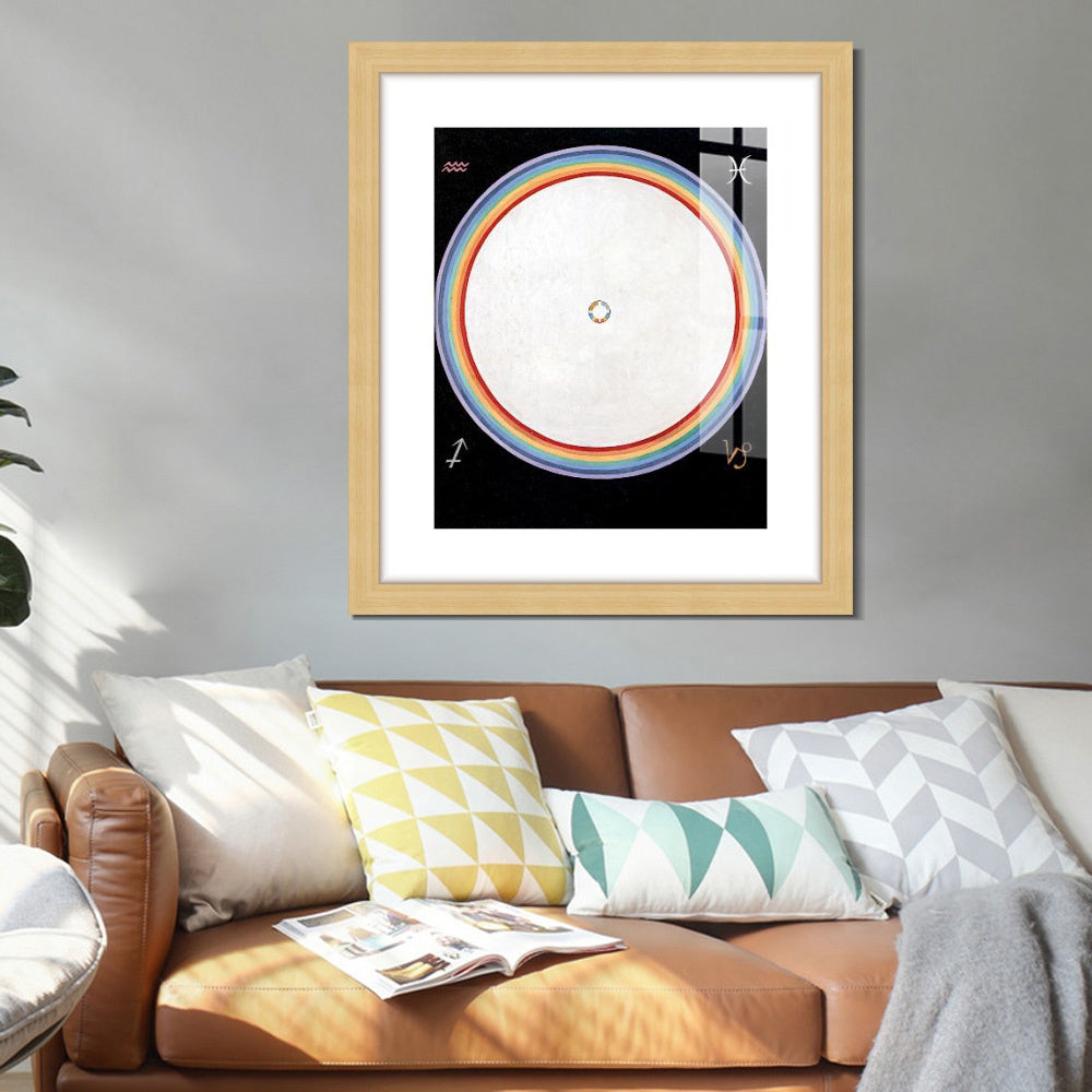 INVIN ART Framed Canvas Giclee Print Art Series#012 by Hilma Af Klint Wall Art