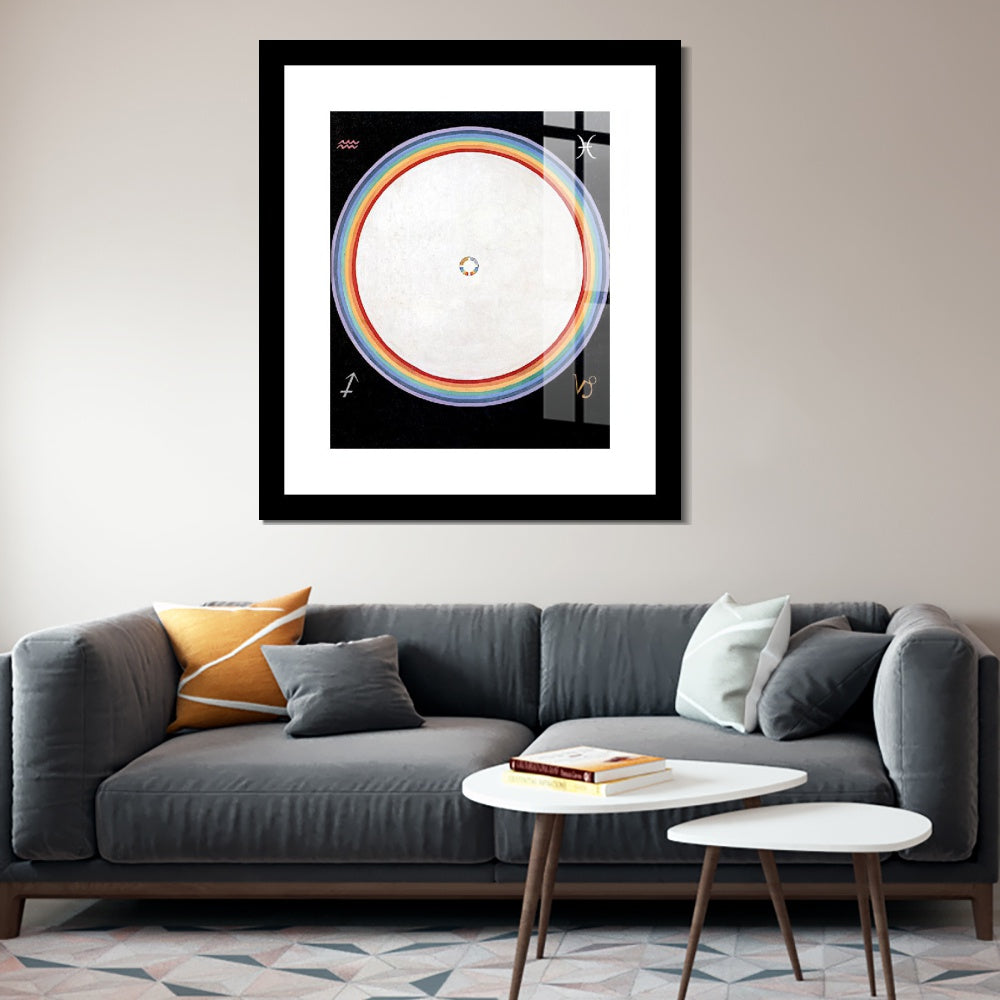 INVIN ART Framed Canvas Giclee Print Art Series#012 by Hilma Af Klint Wall Art