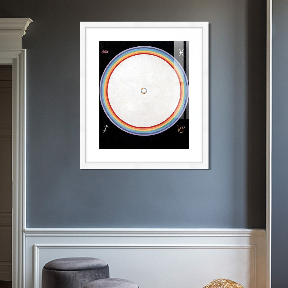 INVIN ART Framed Canvas Giclee Print Art Series#012 by Hilma Af Klint Wall Art