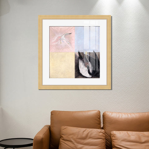 INVIN ART Framed Canvas Giclee Print Art Series#013 by Hilma Af Klint Wall Art Living Room Home Office Decorations