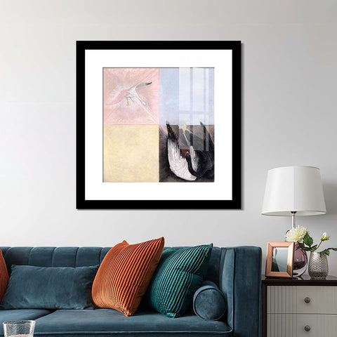 INVIN ART Framed Canvas Giclee Print Art Series#013 by Hilma Af Klint Wall Art Living Room Home Office Decorations