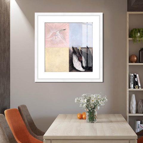 INVIN ART Framed Canvas Giclee Print Art Series#013 by Hilma Af Klint Wall Art Living Room Home Office Decorations