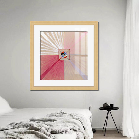 INVIN ART Framed Canvas Giclee Print Art Series#015 by Hilma Af Klint Wall Art Living Room Home Office Decorations