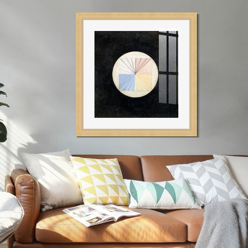 INVIN ART Framed Canvas Giclee Print Art Series#016 by Hilma Af Klint Wall Art