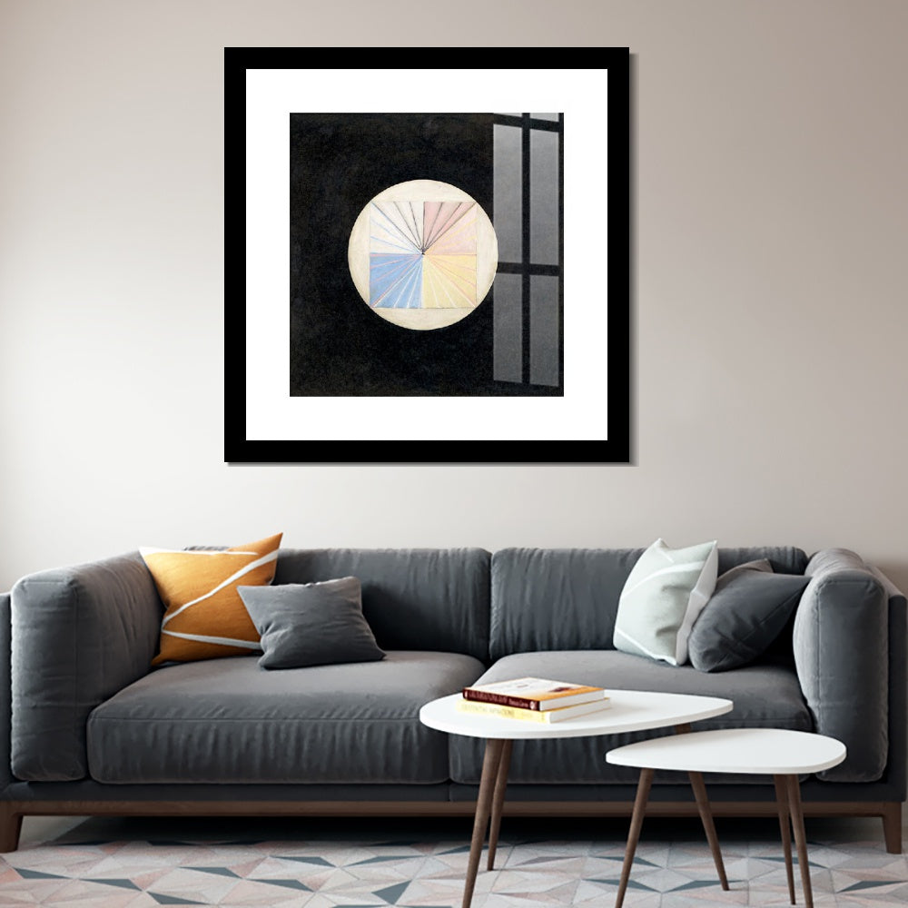 INVIN ART Framed Canvas Giclee Print Art Series#016 by Hilma Af Klint Wall Art