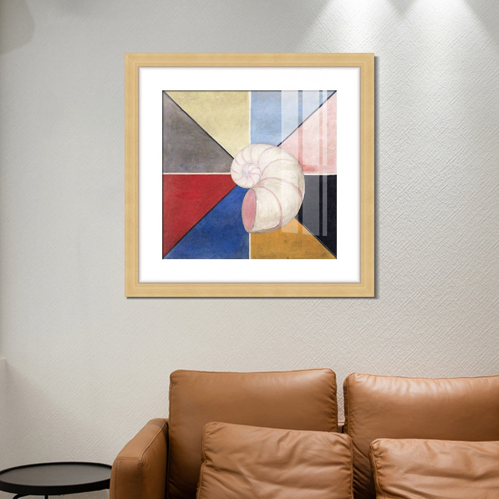 INVIN ART Framed Canvas Giclee Print Art Series#017 by Hilma Af Klint Wall Art