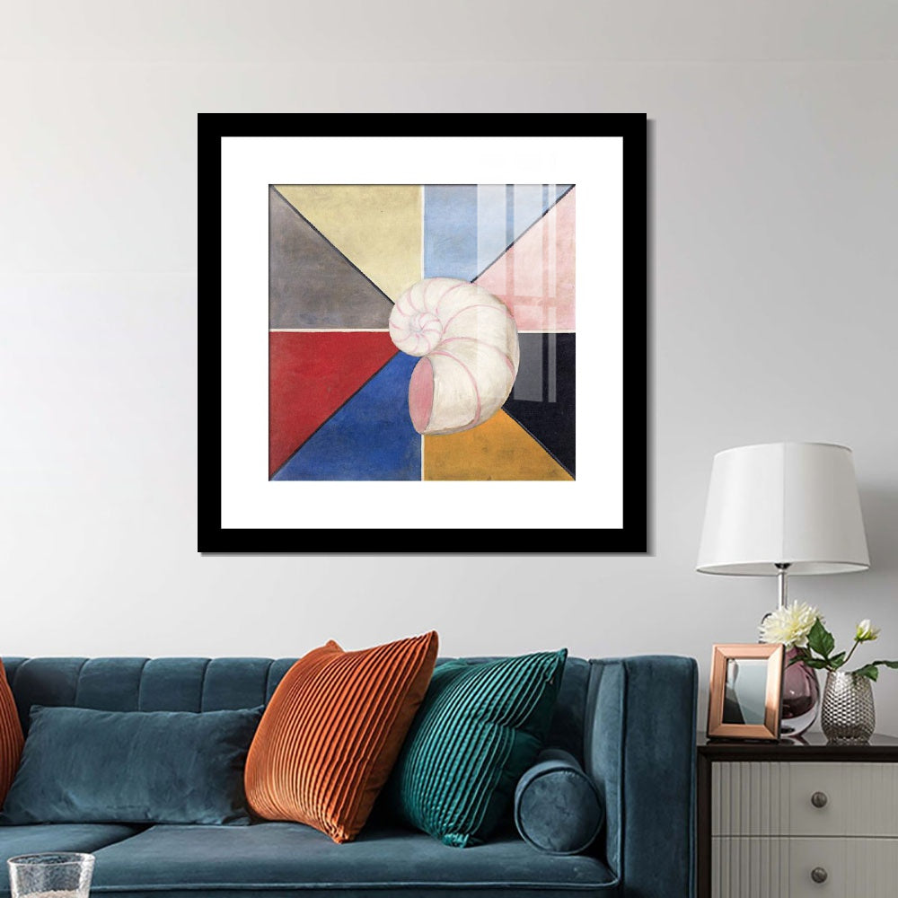 INVIN ART Framed Canvas Giclee Print Art Series#017 by Hilma Af Klint Wall Art