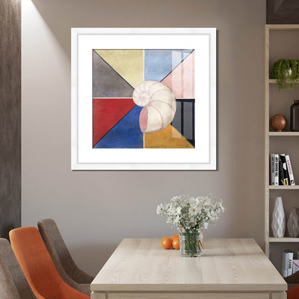 INVIN ART Framed Canvas Giclee Print Art Series#017 by Hilma Af Klint Wall Art