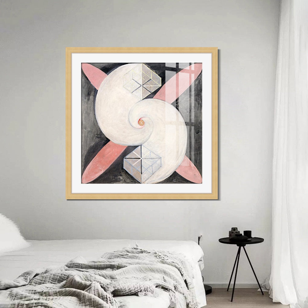 INVIN ART Framed Canvas Giclee Print Art Series#018 by Hilma Af Klint Wall Art