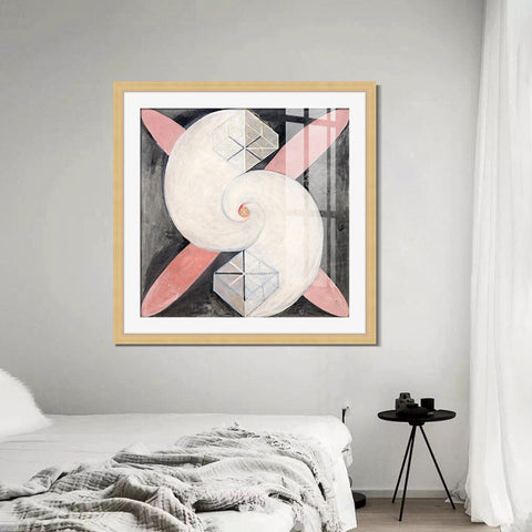 INVIN ART Framed Canvas Giclee Print Art Series#018 by Hilma Af Klint Wall Art Living Room Home Office Decorations