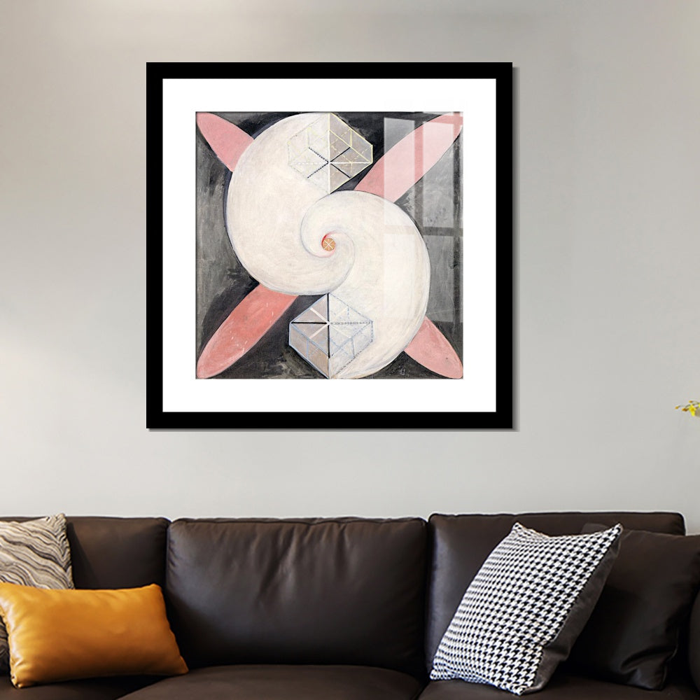 INVIN ART Framed Canvas Giclee Print Art Series#018 by Hilma Af Klint Wall Art