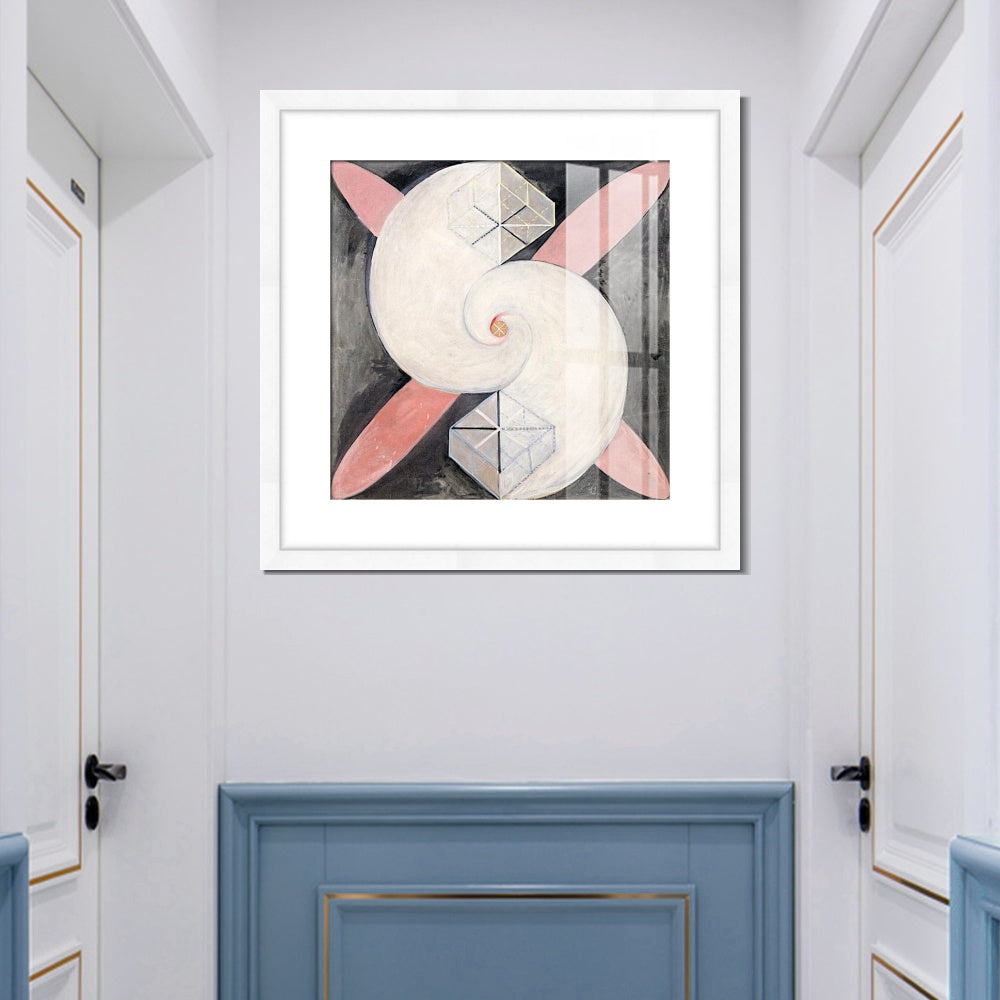 INVIN ART Framed Canvas Giclee Print Art Series#018 by Hilma Af Klint Wall Art
