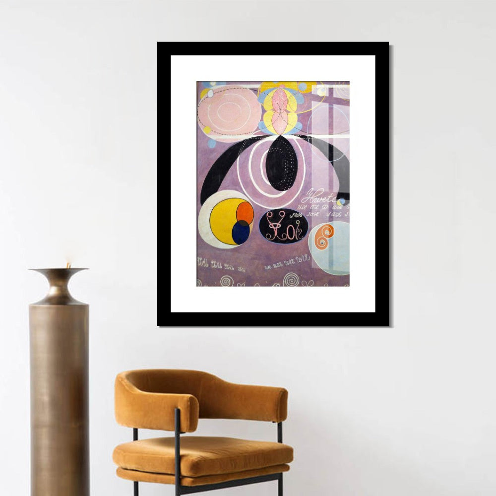 INVIN ART Framed Canvas Giclee Print Art Adulthood No 6 by Hilma Af Klint Wall Art
