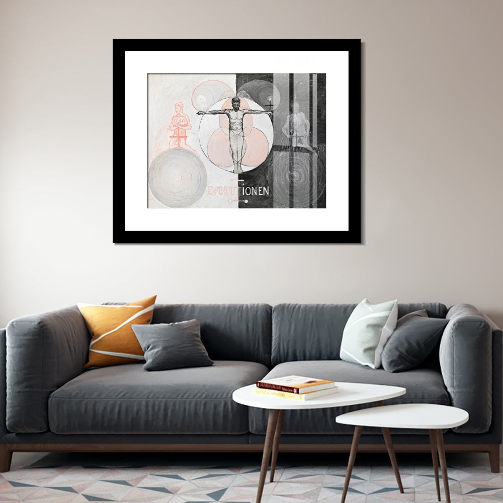 INVIN ART Framed Canvas Giclee Print Art Series#020 by Hilma Af Klint Wall Art