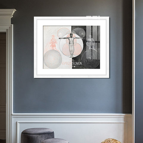INVIN ART Framed Canvas Giclee Print Art Series#020 by Hilma Af Klint Wall Art Living Room Home Office Decorations